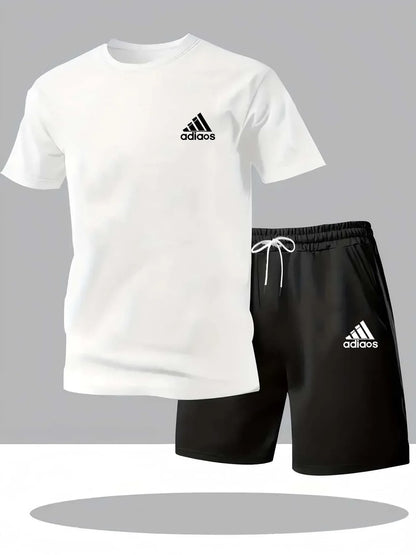 2025 summer fashion trend men's plus size two-piece casual and comfortable high-quality sports set