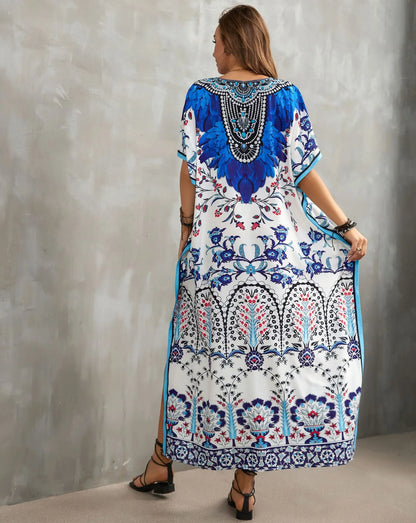 Women's Clothing Kaftan Dresses for Women Plus Size Bathing Suit Cover up Caftan Maxi Beach Dresses