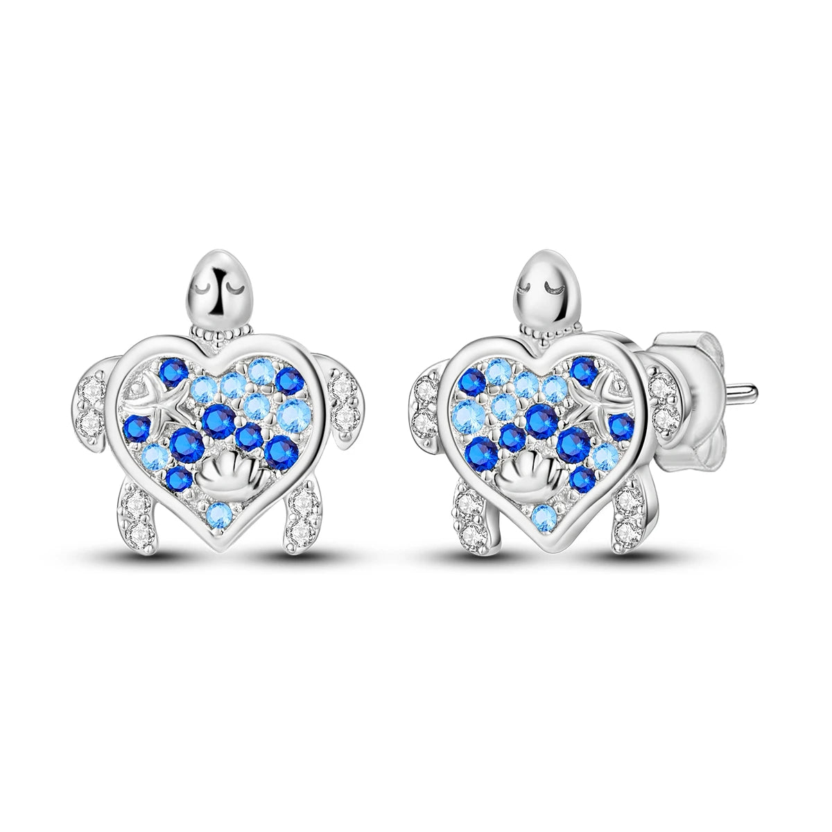 Orecchini a cerchio originali in argento 925 con stella, luna, trifoglio e farfalla con zirconi, perfetti per la creazione di gioielli e come regali di nozze per donne e ragazze.