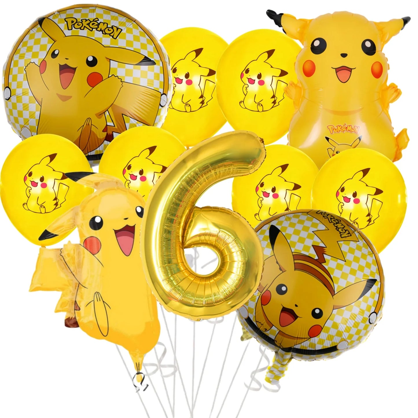 Palloncino Pikachu Pokemon per feste di compleanno da 1 a 9 anni, decorazione per feste a tema Pokemon e Squirtle, palloncino in alluminio per baby shower, bomboniere a tema Pikachu.