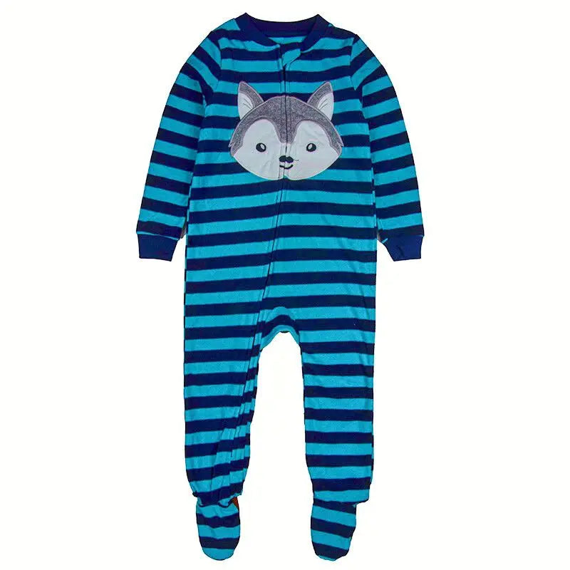 Tute in pile per bambini e bambine, con piedini, pagliaccetti, pigiami caldi per primavera, autunno e inverno.