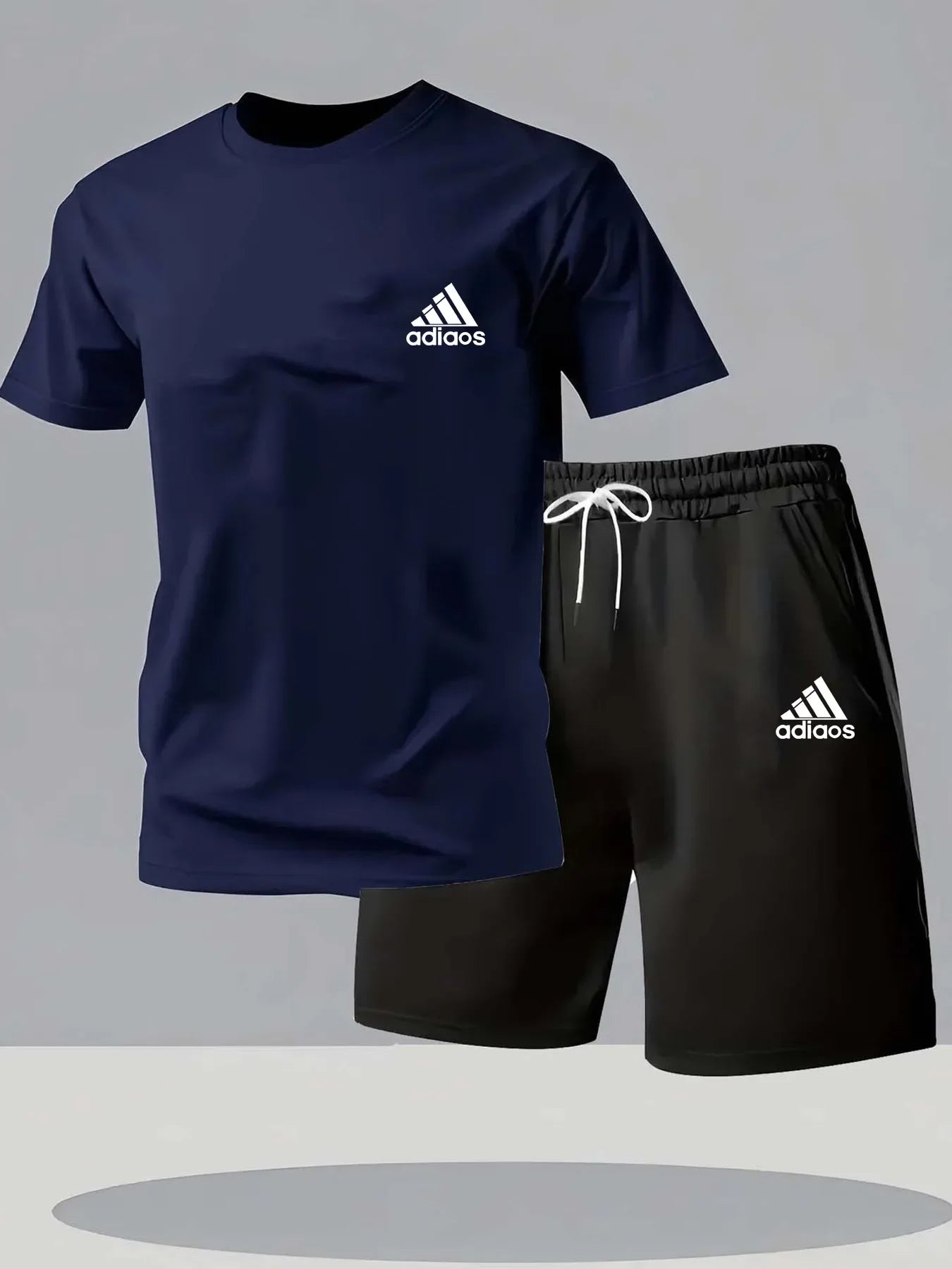 2025 summer fashion trend men's plus size two-piece casual and comfortable high-quality sports set