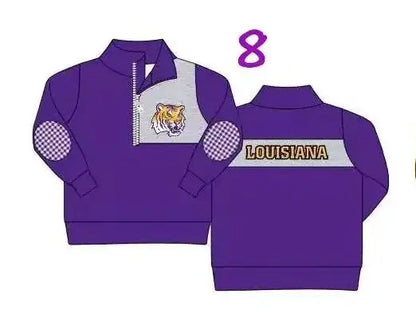 Uniformi scolastiche casual personalizzate all'ingrosso per bambini e bambine, top a maniche lunghe per neonati, abbigliamento primaverile e autunnale