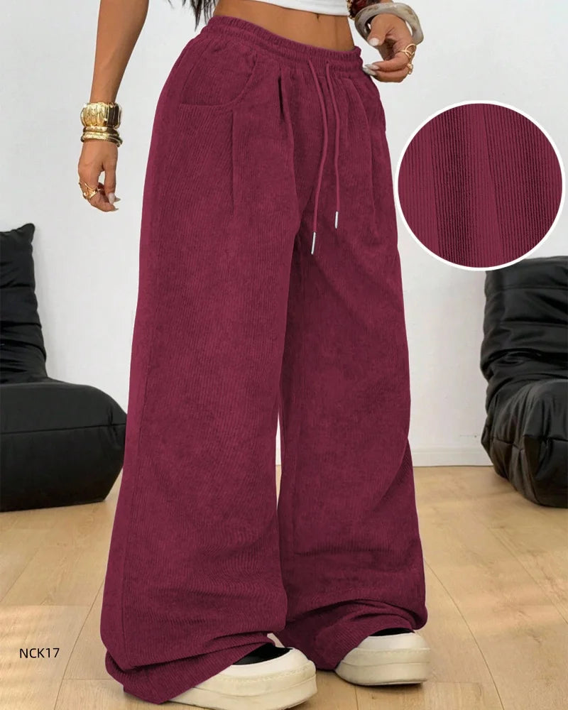 Women's High Waist  Sweatpants Casual Loose Joggers Classic Baggy Streetwear Sport Dance Y2K Wide-leg Drawstring Pants