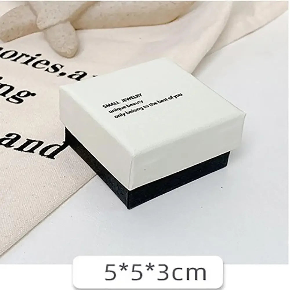 Semplice portagioie per orecchini, anelli, bracciali e collane, in carta grigia e nera, espositore per gioielli, scatola organizer per gioielli.