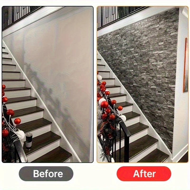 70CMx5M 3D Self Adhesive Waterproof Wall Sticker DIY Peel and Stick Wallpaper for Living Room Kitchen Wall Art Home Decoration