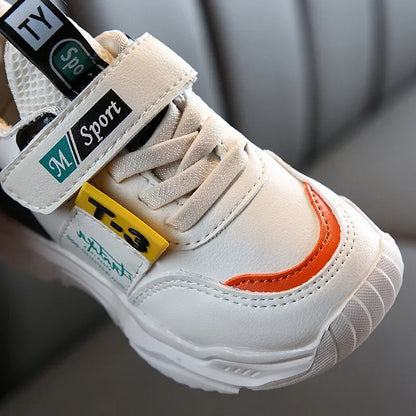 Scarpe da ginnastica comode e alla moda in similpelle per neonati, autunno/inverno, per bambini e bambine, scarpe sportive per bambini piccoli.