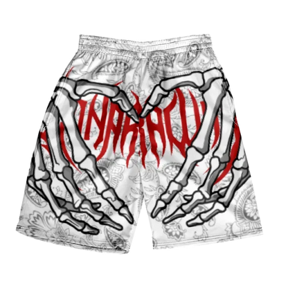 Pantaloncini da spiaggia classici estivi 2024 con teschio, nuovi modelli alla moda con stampa di mano scheletrica, pantaloncini da palestra per uomo e donna, ad asciugatura rapida, pantaloncini da ghiaccio.