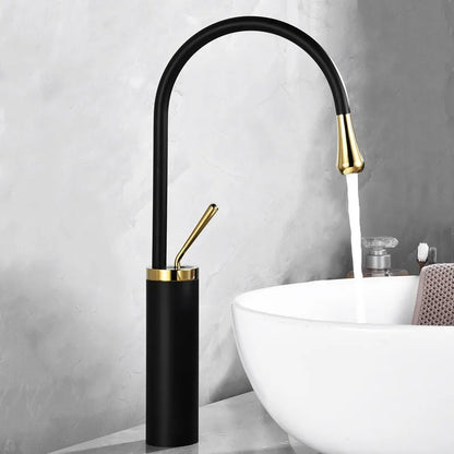 Kitchen brass Faucet Pull Out Stream Sprayer Deck Mounted Matte Black Mixer Tap 360 Degree Rotation  Kitchen Sink Hot Cold Taps