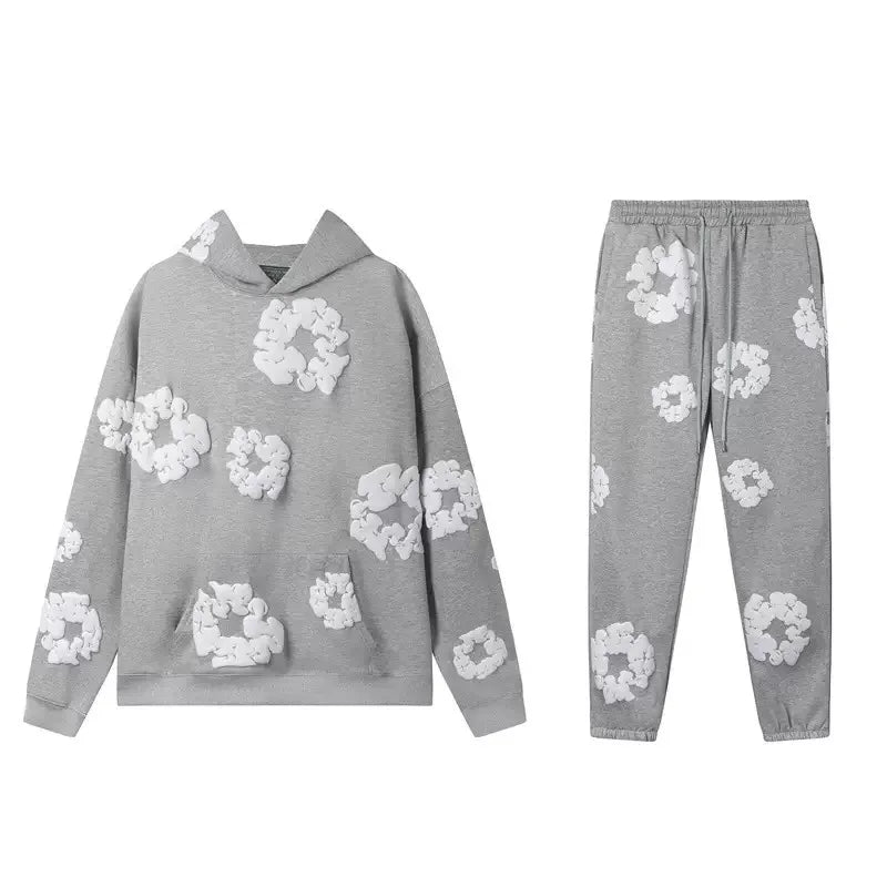 DENIM TEARS brand hot selling new fashionable foam cotton printed hoodie, European and American fashionable men's sports suit