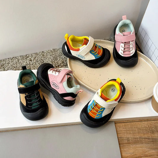 Scarpe per bambini, abbinamenti di colori, stile coreano, sneakers da ragazza, scarpe sportive per bambini, scarpe da trekking e da corsa per studenti H09015