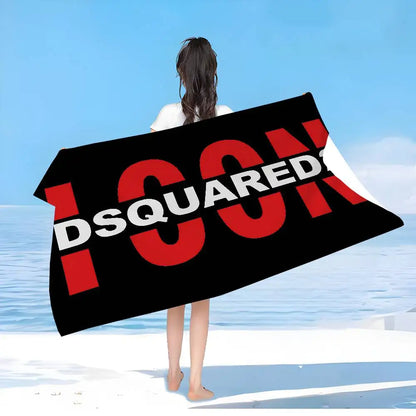 Classic Fashion LOGO D-Dsquared2 Anime Beach Swimming Towel Soft Absorbent Washcloth Children's Gifts For Kids Travel Camping