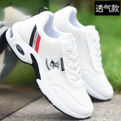 Scarpe da ginnastica da uomo di marca con ammortizzazione ad aria, scarpe da corsa da uomo con plateau, modello 2023, scarpe vulcanizzate in pelle traspirante, zapatos de hombre
