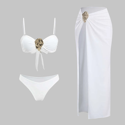 Bikini Bandage Swimsuit High Waist Swimwear for Women Brazilian Bikini 3 Pcs Bathing Suits Summer Female