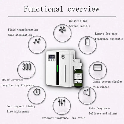 Fragrance Diffuser Coverage 300m³ Room Air Freshener Bluetooth Oil Diffuser For Essential Oil Electric Smell For Home Perfume