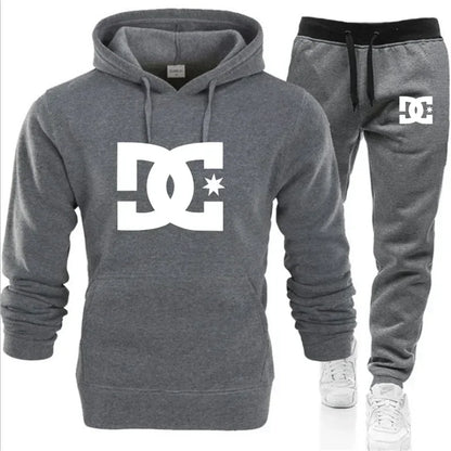 2025 Fall/Winter Men's Hoodie Pullover and Casual Pants Set, Autumn/Winter Outdoor Fashion Running and Fitness Two-Piece Set
