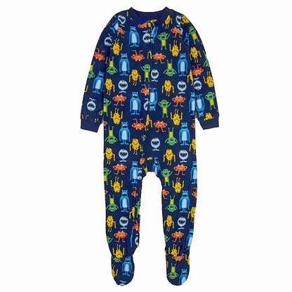 Tute in pile per bambini e bambine, con piedini, pagliaccetti, pigiami caldi per primavera, autunno e inverno.