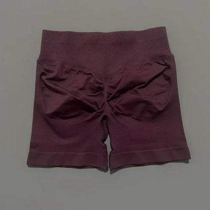 HISTELLO Impact Shorts 4.5" Women Yoga Shorts Seamless Low Waist Scrunch Bum Gym Leggings Workout Stretch Fitness Sports Shorts