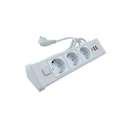 FUNAYA Built-in Desktop Hidden Socket EU KR Concealed Sockets with USB Type-c Power Electric AC Vertical Outlets for Furniture