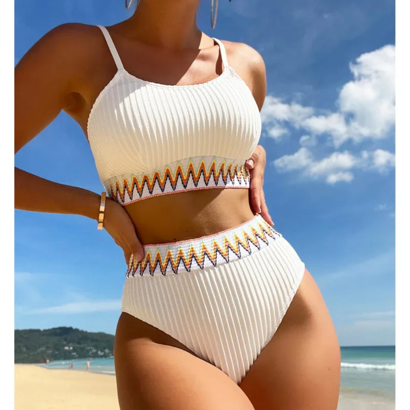 Bikini sexy a vita alta 2026 Costumi da bagno da donna Push Up Abbigliamento da spiaggia femminile Costumi da bagno Bikini Set Piscina Bagnante