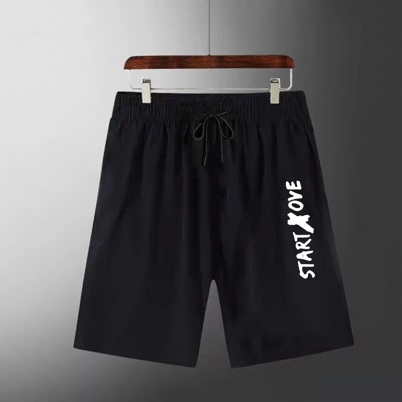 Completo estivo 2025 da uomo, sottile e casual, con stampa manga graffiti, composto da maglietta e pantaloncini. Set di t-shirt da uomo comode e traspiranti con stampa di alta qualità.