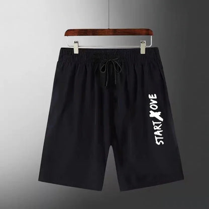 Completo estivo 2025 da uomo, sottile e casual, con stampa manga graffiti, composto da maglietta e pantaloncini. Set di t-shirt da uomo comode e traspiranti con stampa di alta qualità.