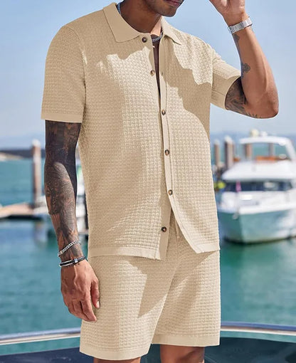 Completo da vacanza hawaiano da uomo, estivo, con camicia a maniche corte e pantaloncini, set di 2 pezzi, streetwear alla moda, abbigliamento casual con stampa 3D.