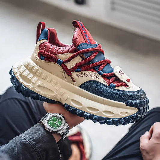 Nuove scarpe casual da uomo primavera autunno, scarpe sportive antiscivolo resistenti all'usura con suola spessa e tomaia in mesh traspirante.