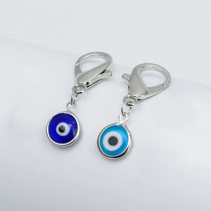 Set di 3 portachiavi Lucky Eye Turkish Evil Eye in lega, portachiavi rotondo Fatima, portachiavi per borsa e auto, pulsaras bijoux צמידים
