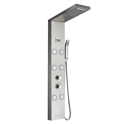 Onyzpily LED Light Shower Faucet Bathroom Waterfall Rain Shower Faucet In Wall Shower System with Spa Massage Sprayer and Bidet