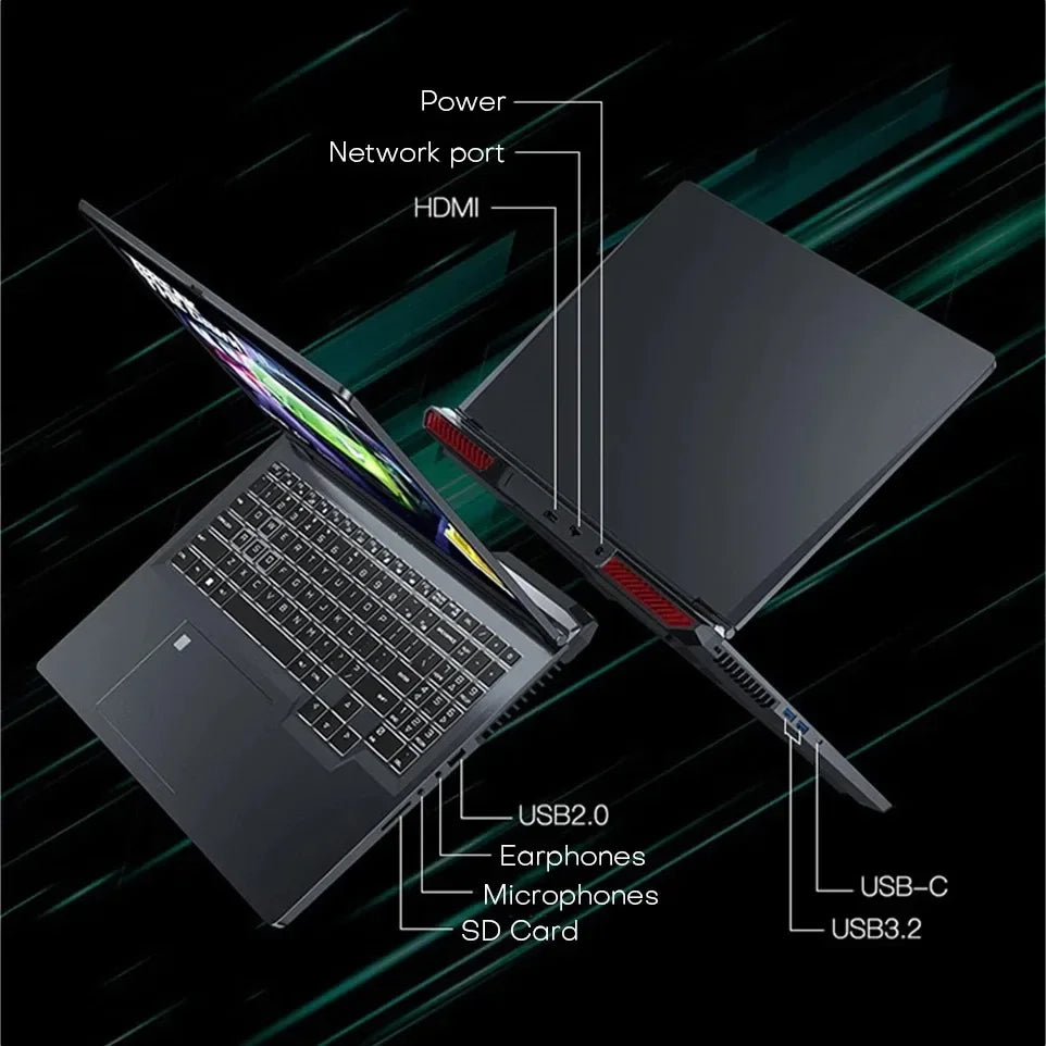 Laptop da gioco da 16" Intel Core i7-6700HQ GTX 1060 6GB Notebook PC IPS 1920*1200 RAM 16GB 512GB 1TB SSD Windows 11 Pro Laptop Gamer