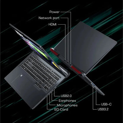 Laptop da gioco da 16" Intel Core i7-6700HQ GTX 1060 6GB Notebook PC IPS 1920*1200 RAM 16GB 512GB 1TB SSD Windows 11 Pro Laptop Gamer