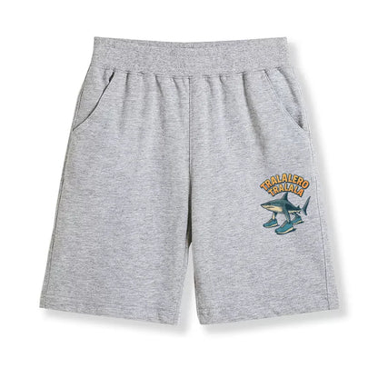 Pantaloncini Brainrot italiani per bambini Pantaloni sportivi per ragazza da ragazzo Tungtungtung Sahur Tralalero Tralala Mezza mutanda