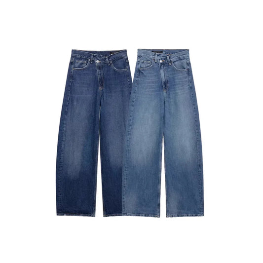 Casual High Waist Wide Leg Jeans Women's Versatile Denim Pants Slimming Effect New Summer Collection Fashionable Female