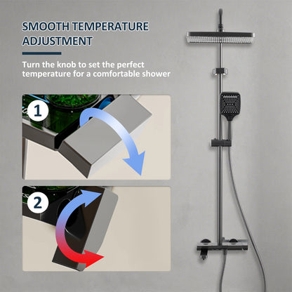 Bathroom Faucet Set Foldable spout 180° swivel spout Premium minimalist style Includes shower column and showerhead set