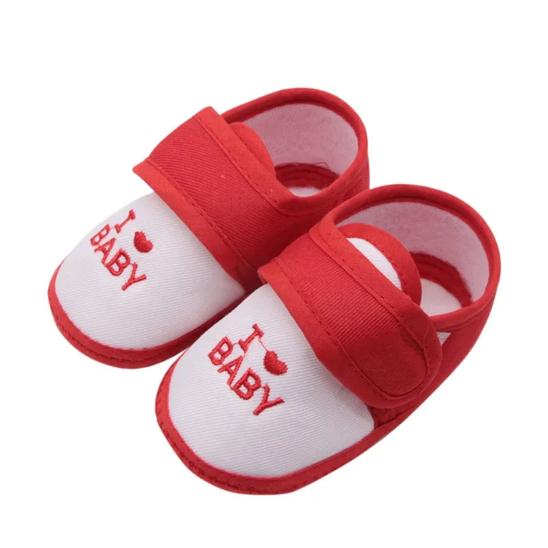 Scarpe per neonati, maschietti e femminucce, casual, antiscivolo, da ginnastica, per bambini piccoli, con motivo classico a lettere, suola morbida, primi passi, per neonati