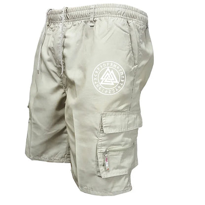 Pantaloncini tattici da uomo Delta Core Cargos con simbolo geometrico, tessuto elasticizzato in quattro direzioni, tasca di sicurezza nascosta, elastico in vita per palestra e fitness.