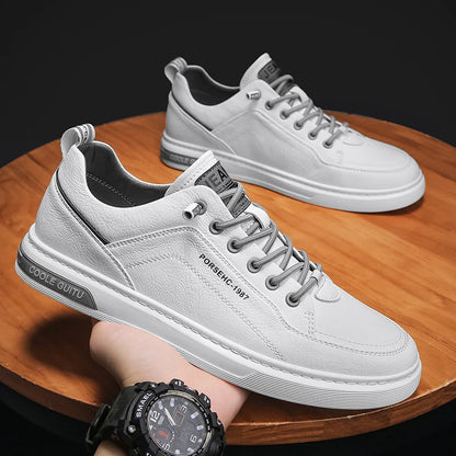 Nuove scarpe in tessuto versatili e di tendenza da uomo, nuove scarpe bianche traspiranti per la primavera, scarpe sportive e per il tempo libero da uomo, scarpe alla moda