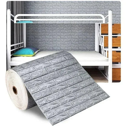 70CMx5M 3D Self Adhesive Waterproof Wall Sticker DIY Peel and Stick Wallpaper for Living Room Kitchen Wall Art Home Decoration