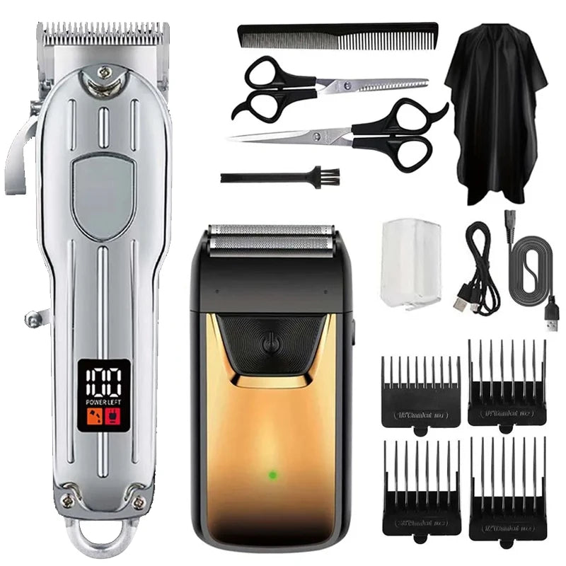 3 in 1 Hair Clippers for Men Beard Trimmer Kits Sets Electric Shavers Hair Clippers Trimmer T-Blade for Barber Home for Gifts