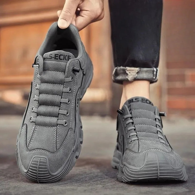 Scarpe casual da uomo autunno 2025, nere, semplici, traspiranti, scarpe da skate, comode e resistenti, scarpe da jogging in EVA.