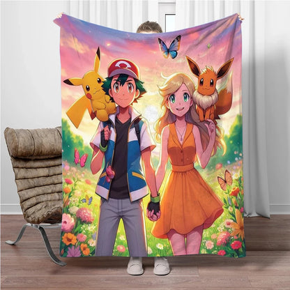 Coperte calde e morbide per bambini con Charizard dei cartoni animati giapponesi, perfette come copridivano, copriletto o regalo di compleanno.