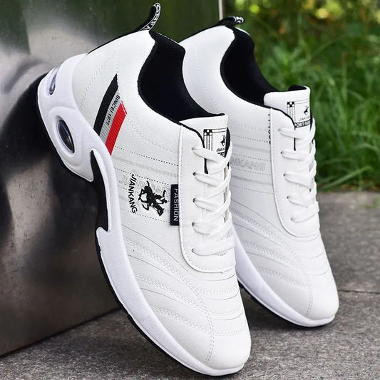 Scarpe da ginnastica da uomo di marca con ammortizzazione ad aria, scarpe da corsa da uomo con plateau, modello 2023, scarpe vulcanizzate in pelle traspirante, zapatos de hombre