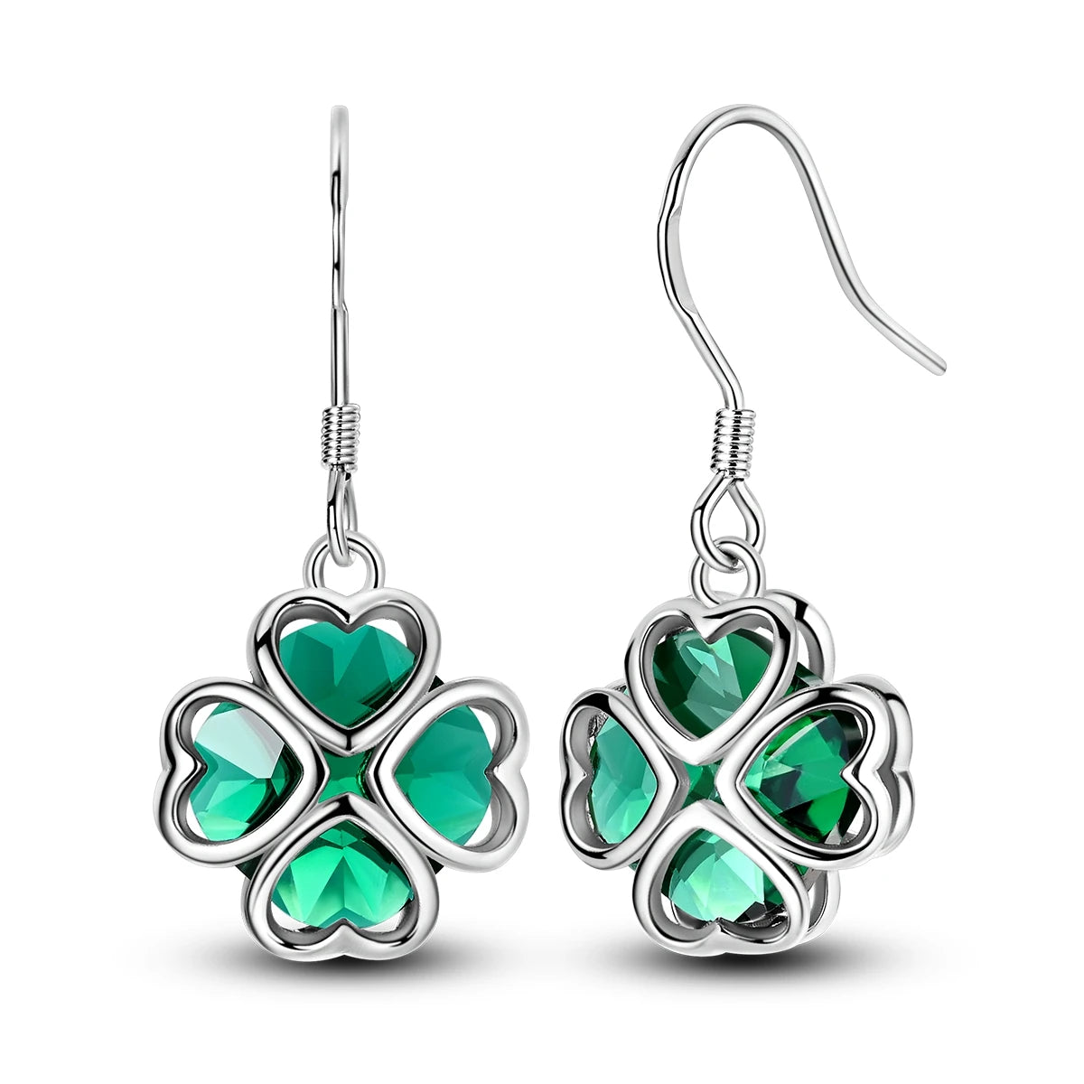 Orecchini a cerchio originali in argento 925 con stella, luna, trifoglio e farfalla con zirconi, perfetti per la creazione di gioielli e come regali di nozze per donne e ragazze.
