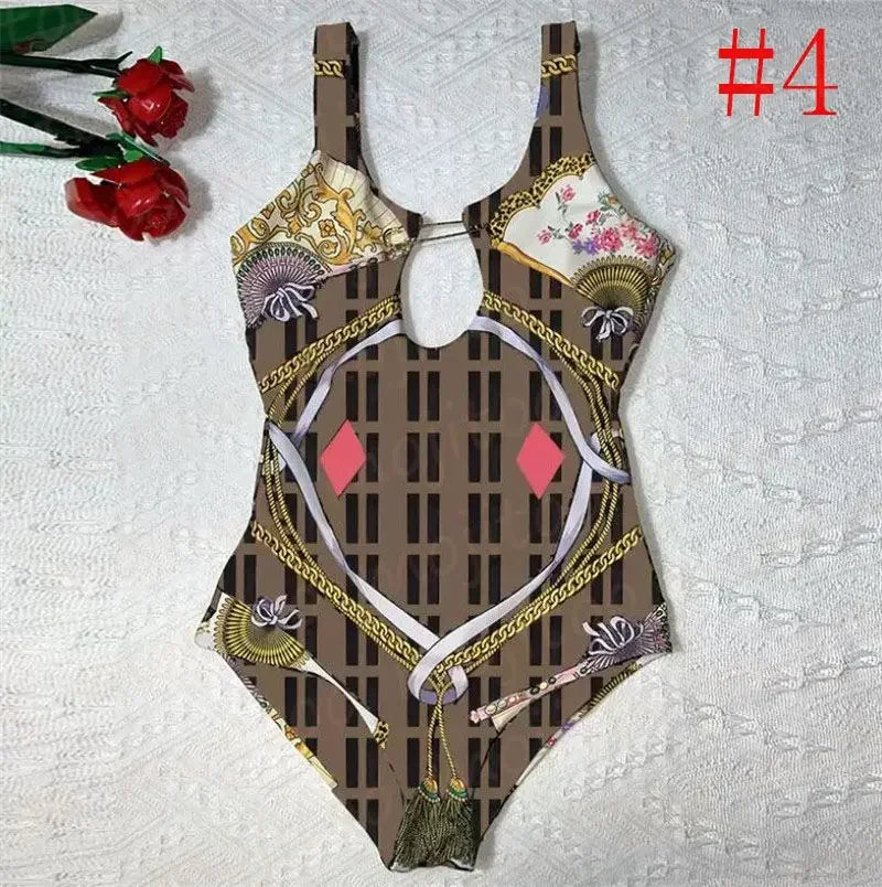 The 2025 high-waisted bikini letter print swimsuit is the latest V-neck swimsuit for women in summer