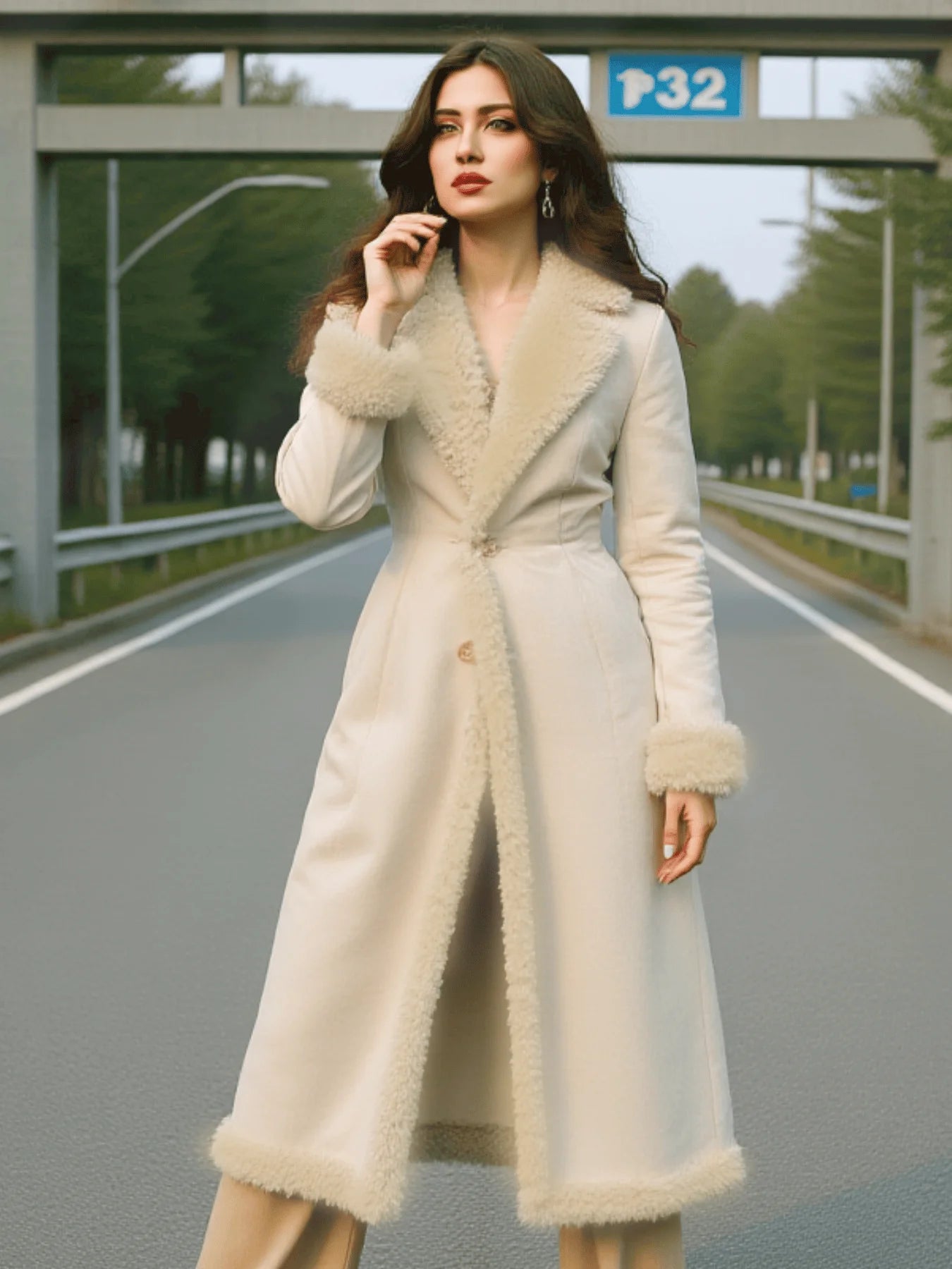Women's Thickened Warm Winter Cotton Coat Single-Breasted Fleece Fashion Cotton Jacket for Commuting Wear Cotton Coat