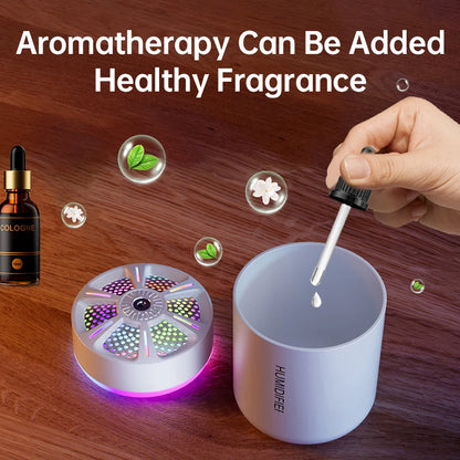 Mini umidificatore d'aria da 180 ml, diffusore di aromaterapia con oli essenziali, spray per aromaterapia, umidificatore silenzioso per casa, camera da letto e auto.
