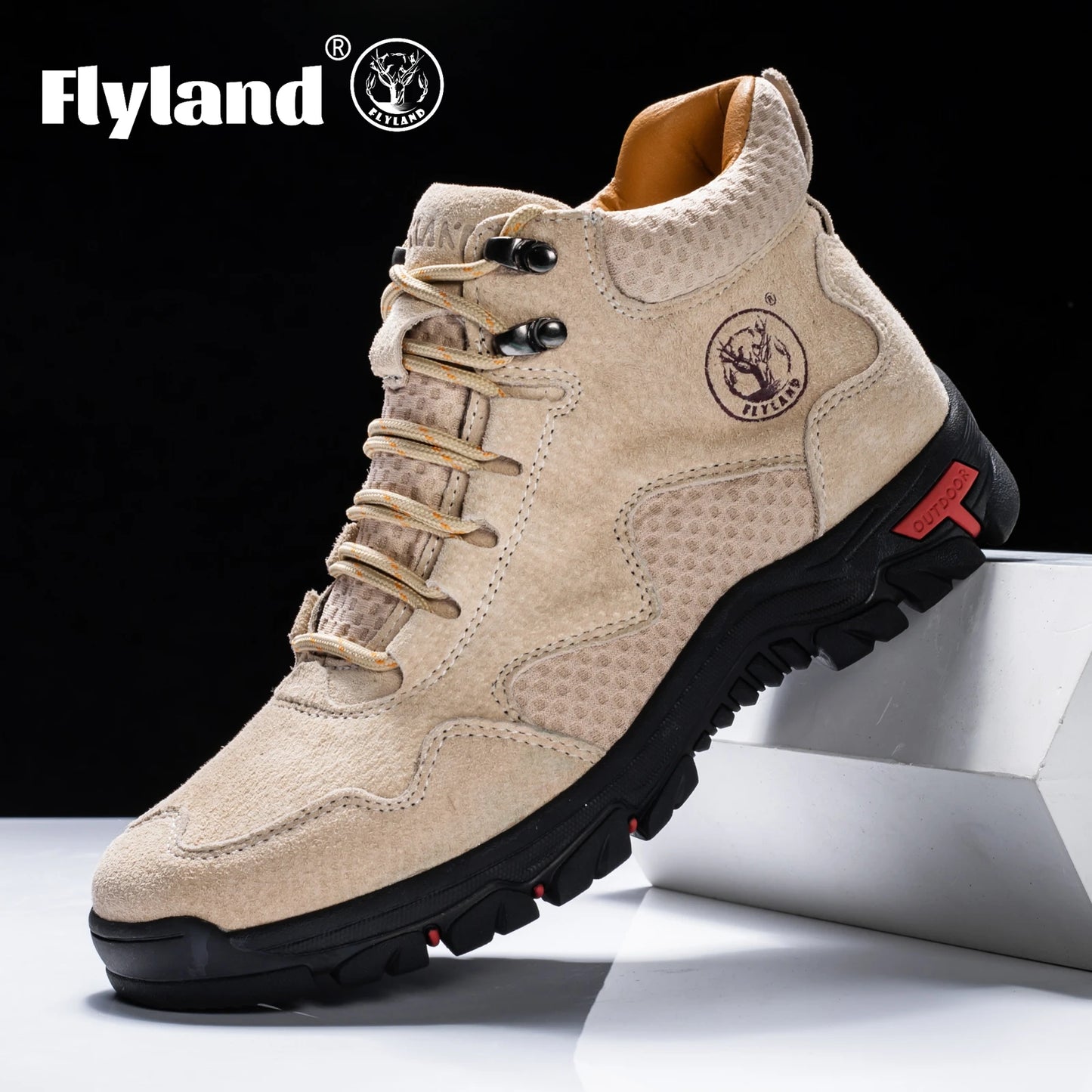 Stivaletti da uomo FLYLAND, scarpe casual in pelle, stile vintage, cuciture a mano, scarpe morbide, fatte a mano per il lavoro.