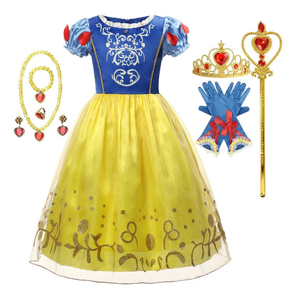 Costume da principessa per bambine, festa di Halloween, cosplay, vestiti per Natale, compleanno, carnevale, travestimento da Rapunzel.