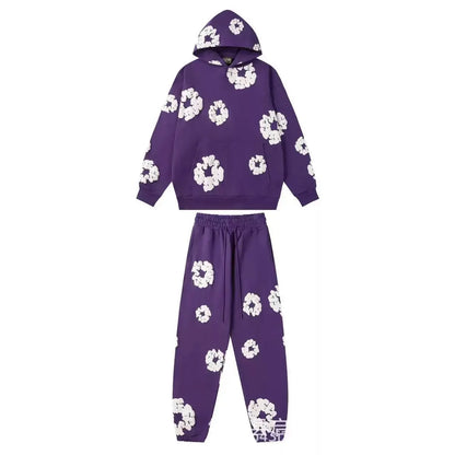 DENIM TEARS brand hot selling new fashionable foam cotton printed hoodie, European and American fashionable men's sports suit